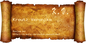 Kreutz Veronika névjegykártya